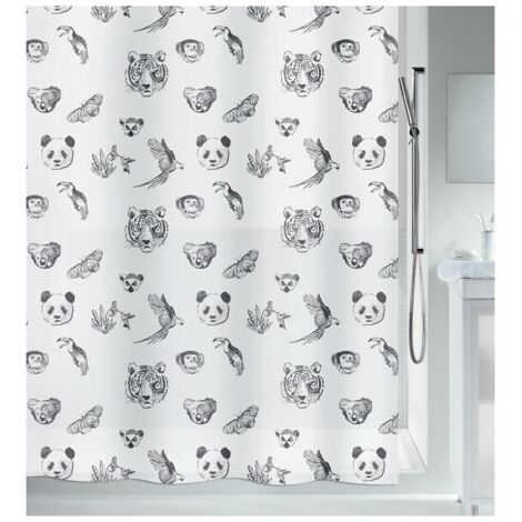 Cortina de ducha PEVA KUAPA 180x200cm Estampado Animal Spirella