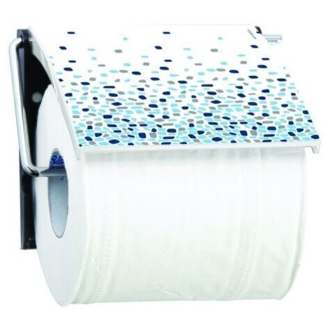 Portarrollos de pared PS y acero cromado BREST Azul MSV (1/3)