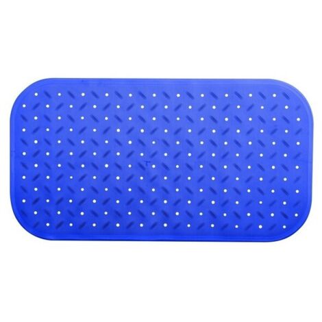 Alfombra Base de bañera antideslizante caucho reciclable CLASS 36x65cm Azul MSV (1/5)