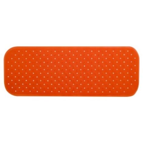 Alfombra de bañera antideslizante caucho reciclable CLASS 36x97cm Naranja MSV