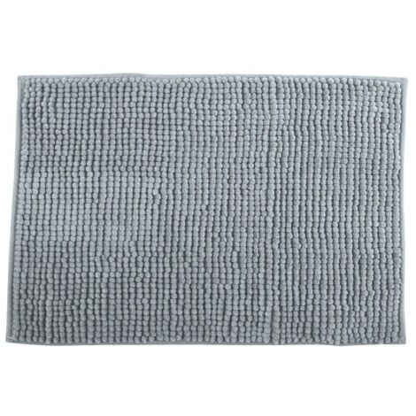 Alfombra de Baño CHENILLE Microfibra 40X60cm Gris Claro MSV (1/5)