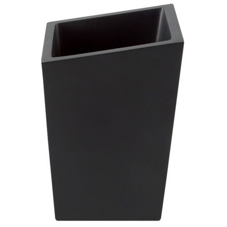 Portavasos YOSHI de poliresina negro mate Spirella