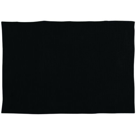 Alfombra de baño CHENILLE Microfibra 50x80cm Negro MSV