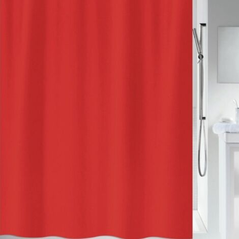 PRIMO Cortina de ducha de poliéster 180x200 cm  roja Spirella