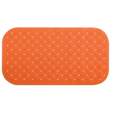 Alfombra de bañera antideslizante caucho reciclable CLASS 36x76cm Naranja MSV (1/5)