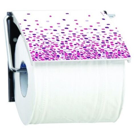 Portarrollos de pared PS y acero cromado BREST Rosa MSV