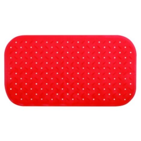 Alfombra de bañera antideslizante caucho reciclable CLASS 36x76cm Rojo MSV