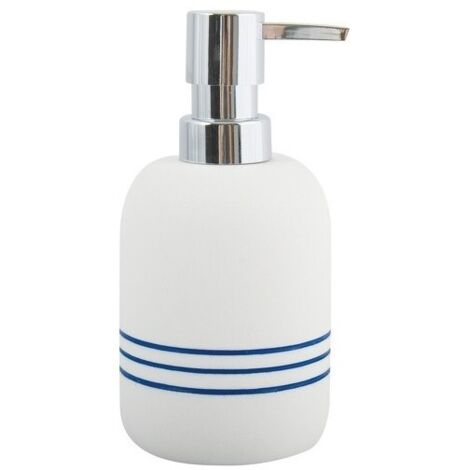 Dispensador de jabón de poliresina PACCO Blanco y Azul MSV