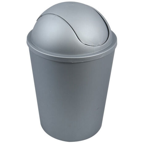 Papelera basculante AKO 5,5L Plata MSV