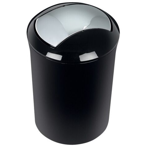 Cubo de basura Spirella  colección Sydney color negro acrilico  (5L)