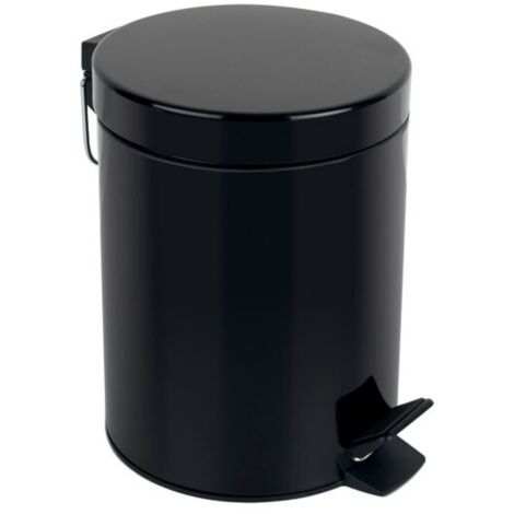 Papelera con pedal Acero SYDNEY 5L Negro Spirella