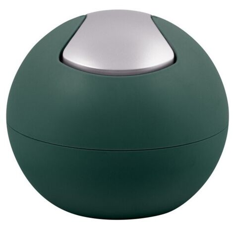 Papelera con tapa basculante BOWL MATT 1L Verde oscuro Spirella