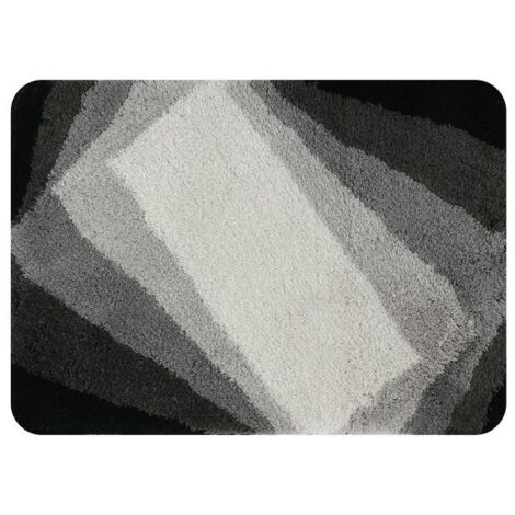 Alfombra de baño acrílica KALI 70x120cm Negro y Gris Spirella (1/5)