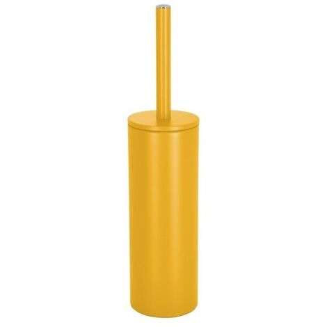 Escobillero con soporte de acero AKIRA Azafrán mate Spirella