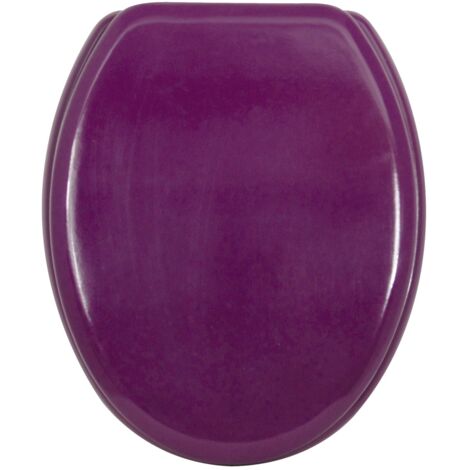 Tapa de inodoro MDF violeta CLÉO - Bisagras de acero inoxidable MSV