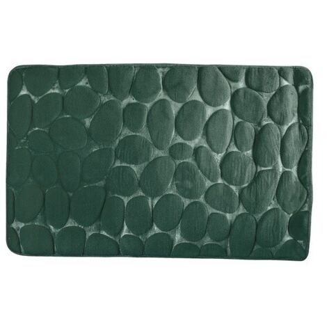 PEBBLE Alfombra de baño de microfibra 40x60 cm verde oscuro MSV (1/5)