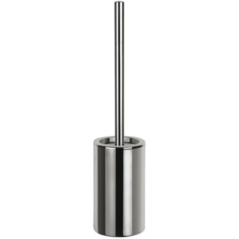 Escobillero con soporte cerámico TUBO Cromo Spirella