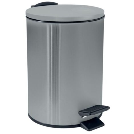 Papelera con pedal Acero ADELAR 3L Acero inoxidable Metalizado Spirella