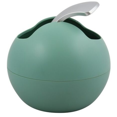 Papelera con tapa basculante PS BOWL matT 1L Spirella Verde
