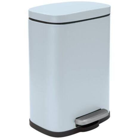 Papelera con Pedal de Acero 5L Azul claro AKIRA Mate Spirella