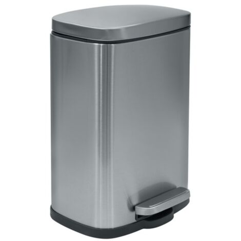 Papelera con Pedal de Acero Inoxidable 12L Metalizado AKIRA Spirella