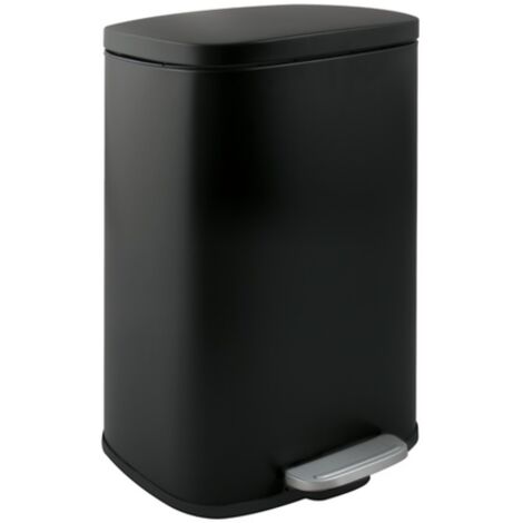 Papelera con pedal Acero AKIRA 12L Negro mate Spirella
