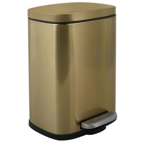 Papelera con Pedal de Acero 5L Oro Metalizado AKIRA Spirella