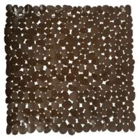 Alfombra de ducha PVC PEBBLES 53x53cm Chocolate MSV