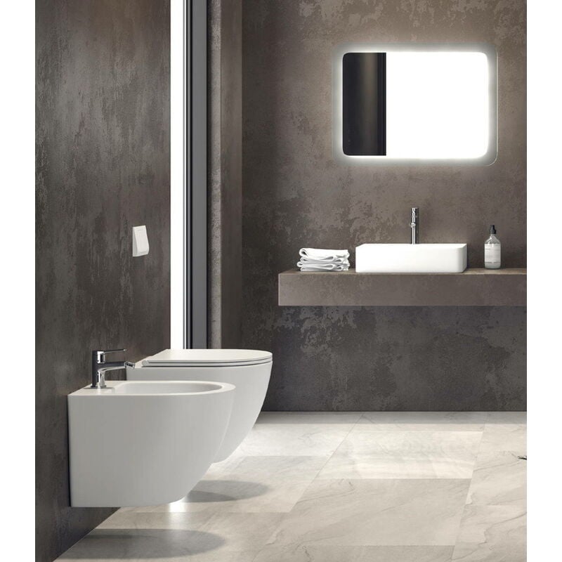 SANITARI BAGNO A TERRA SCARICO TRASLATO DESIGN MODERNO MODELLO SOAVE :  : Fai da te