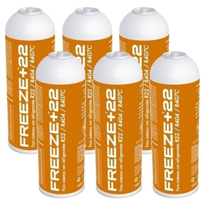 REPORSHOP Gaz Ecological Freeze+ R22 R407C - Lot 3 Bouteilles 400gr + Soupape