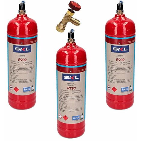 2 Bombonnes R290 370 Gr. Pour Recharge Réfrigérateur Sèche-Linge