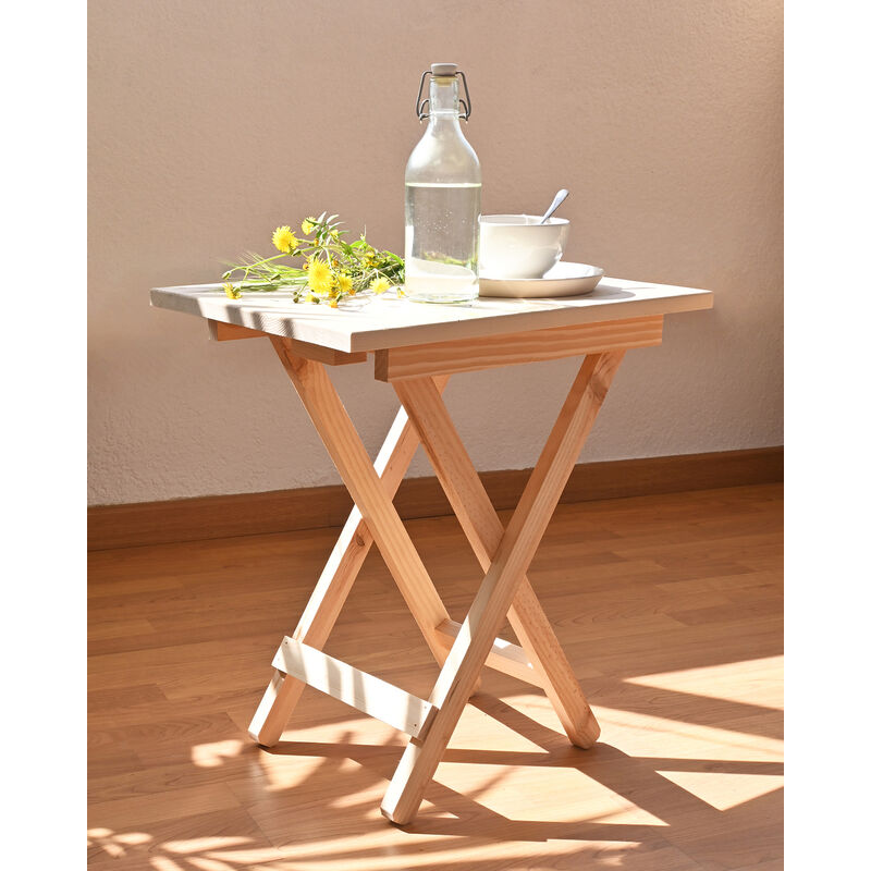Table pliante carrée 70cm CAMARGUE - 3 couleurs au choix