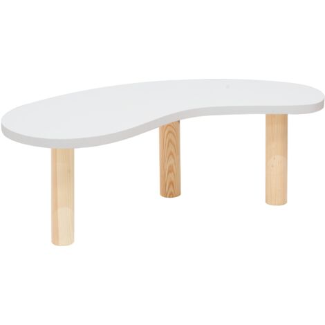Table basse Gina III blanche et naturelle