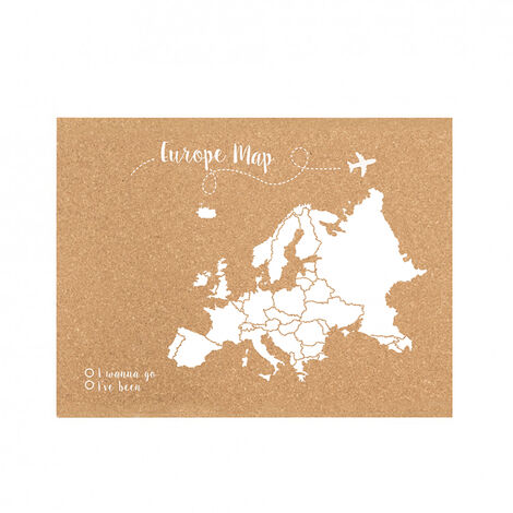 Liège carte Europe blanc60x45cm