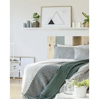 Tête de lit combinée vert bleue flandes 160x80cm