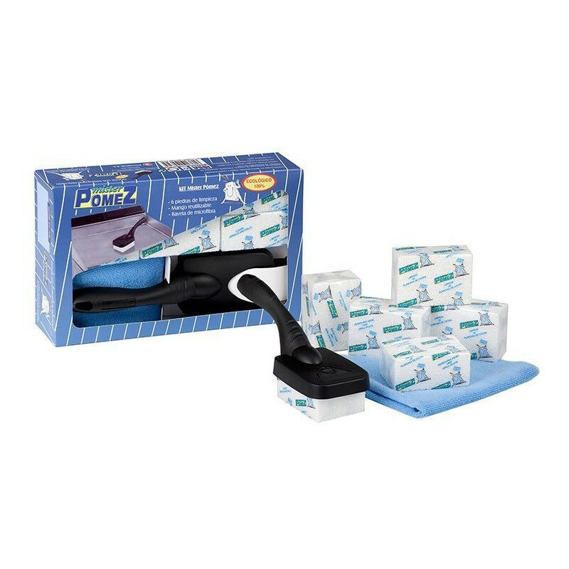 KIT 6 PIERRES PONCES SPECIAL PLANCHA + MANCHE + MICROFIBRE