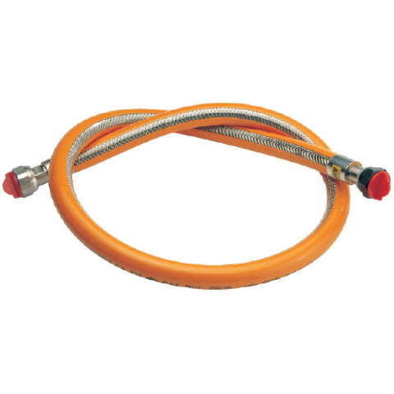 Tuyau Gaz Butane/propane 50 Cm - Flexible Inox + PVC Jaune, Pour Barbecue, Cuisinière, Plancha - 5