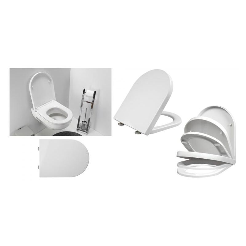 ABATTANT RAINBOW TD FDC DECLIPSABLE BLANC