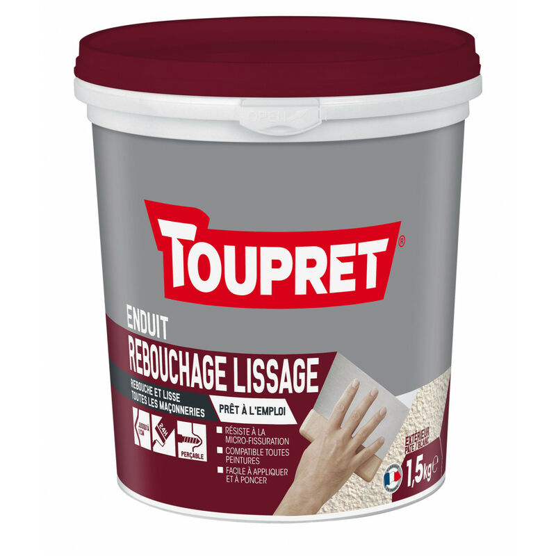 ENDUIT REBOUCHAGE LISSAGE EXTERIEUR PATE 1.5KG