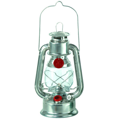 Lampe tempête luciol métal 30 cm – Alimentation huile – Durée d'éclairage 24h – Pour ambiance intérieure/extérieure – Guillouard