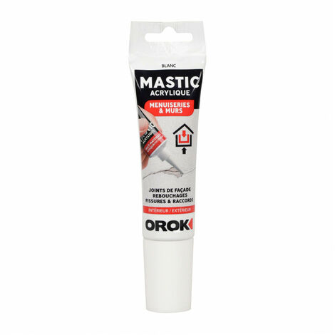 Mastic acrylique blanc tube 85ml – Pour menuiseries et murs – Résistant aux UV – Finition lisse et durable – Cogex (1/2)