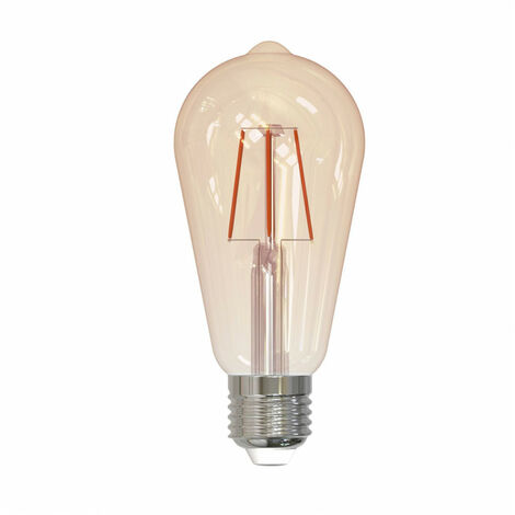 LOT DE 3 AMPOULES ST64 AMBRÉ 4W 400 LUMENS 2200K FILAMENT