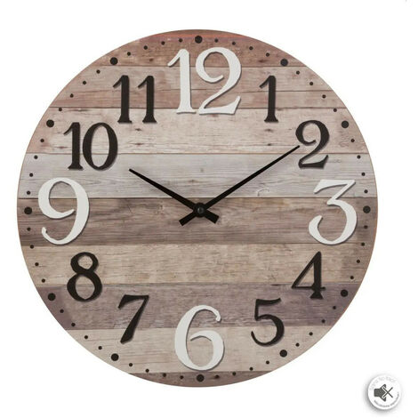 Atmosphera – Pendule MDF Alex 38 cm – Modèles assortis – Design moderne pour décoration intérieure – Horloge élégante et fonctionnelle