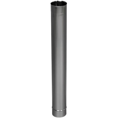TEN – Tuyau rigide acier inox 180mm 1,00m pour tubage gaz, fuel et bois – Joint torique pour étanchéité – 601180
