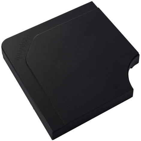 Hesperide – Dalle en béton pour parasol 25kg – Couleur noire – Dimensions 46x46x6,8cm – Stabilité optimale pour parasols déportés et droits