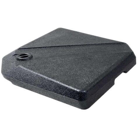 EDA – Dalle parasol déporté à remplir 49x49x8,7cm – Plastique gris anthracite traité anti-UV – Stabilise contre le vent et intempéries (1/10)