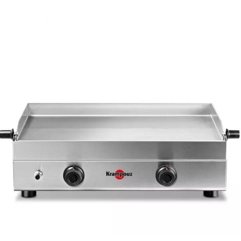 Plancha à gaz 2 brûleurs 3400W – Surface de cuisson 64 x 33 cm – Tiroir de récupération 70 cl – PFSV2MAKR – Krampouz (1/5)