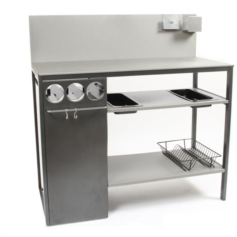 DESSERTE WALLIS ACIER LAQUE 110.5 X 53.5 X 113CM