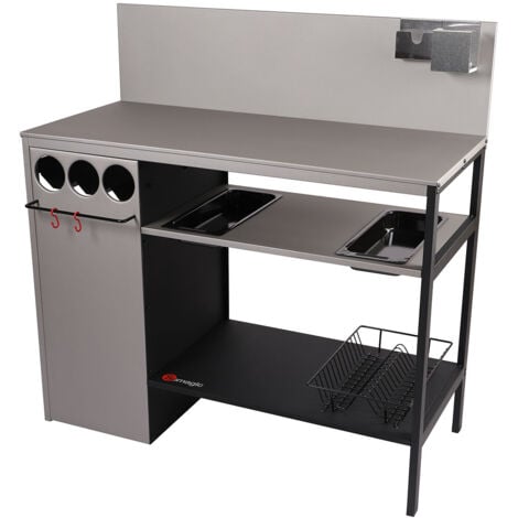 DESSERTE WALLIS ACIER LAQUE 110.5 X 53.5 X 113CM