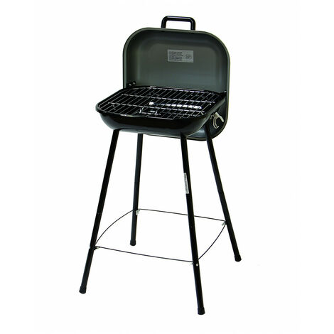Barbecue charbon portable en forme de valisette – Dimensions 44 x 42 cm – Cuve en acier 36 x 36 cm – Poids léger 4 kg – Somagic